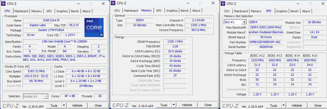 Geekom XT13 Pro CPU-Z