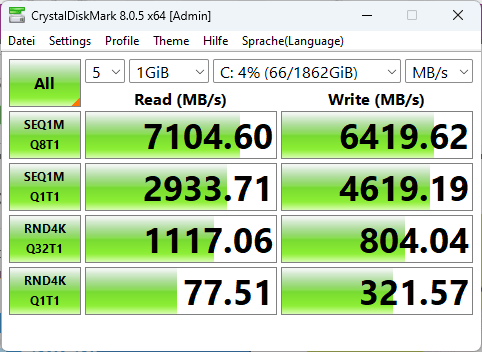 Geekom XT13 Pro Crystal DiskMark