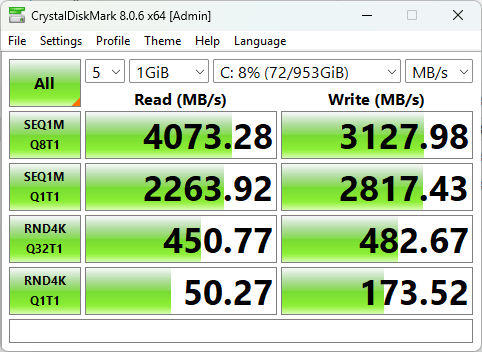 Geekom A6 CrystalDisk